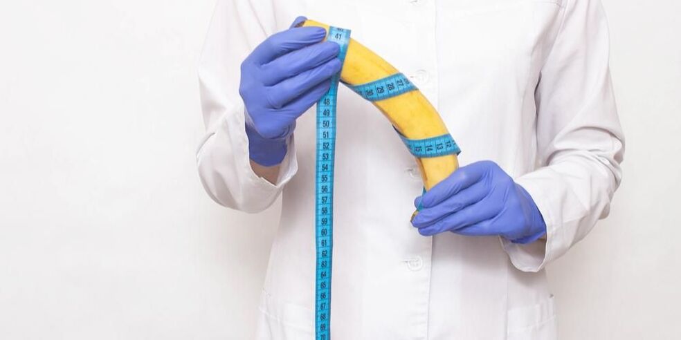 o banană într-un centimetru simbolizează un penis mărit cu sifon